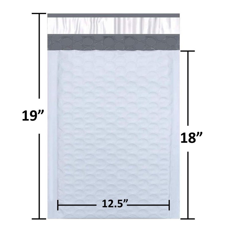 SALES4LESS #6 Poly Bubble Mailers 12.5x19 Inches Shipping Padded Envelopes Self Seal Waterproof Cushioned Mailer, White (PBMVR_12.5X19-50), 50 Pack - Image 2